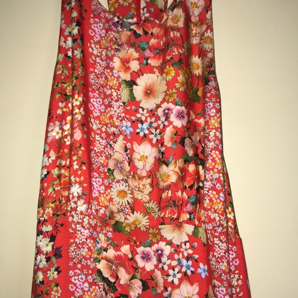 Black Coral Floral Sexy Back Maxi Dress - Picture 6 of 14